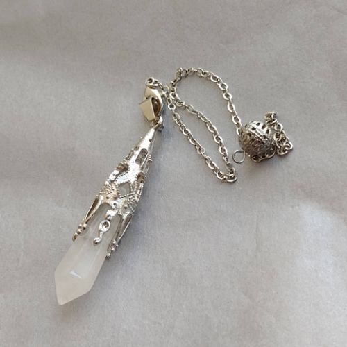 Péndulo Punta Hexagonal de Cuarzo Cristal