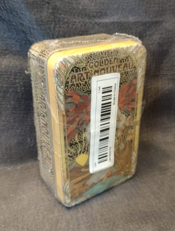 Art Nouveau 9 Tarot Art Nouveau Metálico — Elegancia, Misticismo y Brillo Divino