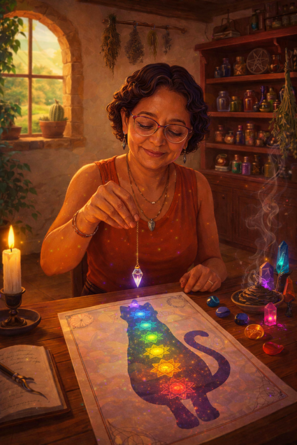 ChatGPT Image 25 dic 2025, 19_53_04 Limpieza y Armonización de Chakras en Animales — Bienestar Energético y Amor Consciente